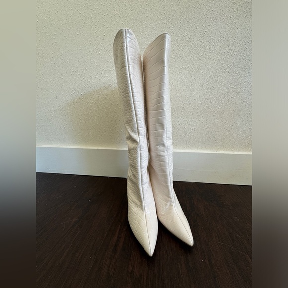 Missguided Croc faux leather high boots - Picture 2 of 6